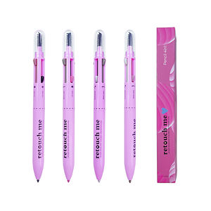 Lápiz de Maquillaje 4 en 1 para Contorno de Cejas con Pincel, 4 Recargas, 4 Colores, Delineador de Cejas, Delineador de Ojos, Delineador de Labios, Iluminador - Product Image 6