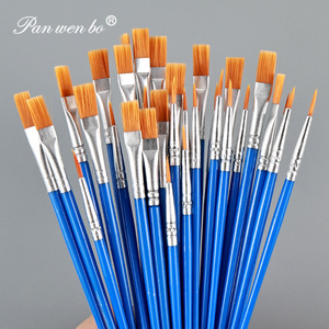 Pinceles Planos Azules para Pintura Acrílica, Óleo, Acuarela, Pinceles Artísticos para Pintar el Cuerpo, la Cara, Rocas y Lienzos - Product Image 2