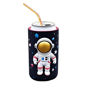 SANJIN Neoprene Foldable Durable Insulated Can Cooler 16OZ Soft Non-Closure Bottle Pack Cooler Bags - Product Image 4