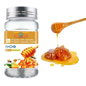Cápsulas Blandas de Propóleo <span class=keywords><strong>Natural</strong></span> OEM al por Mayor, Cápsulas Blandas de Propóleo Orgánico Personalizadas con Polen de Abeja - Product Image 1