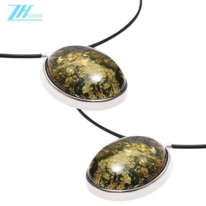 Pendentif en ambre vert-or de 25 g, ambre de <span class=keywords><strong>la</strong></span> <span class=keywords><strong>Baltique</strong></span> de grande taille et argent sterling, pendentif en ambre brillant, différentes nuances d'ambre - Product Image 3