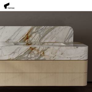 خزانة خشبية مخصصة من الحجر الطبيعي بتصميم عصري من tustone للحمام والفيلات الفاخرة أو استخدام الفندق/المطبخ - Product Image 4