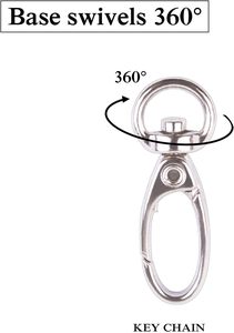 Bronagrand Pack Of D Swivel Trigger Clips Hooks Metal <b>Key</b> <b>Ring</b> Lobster Clasps - Product Image 4