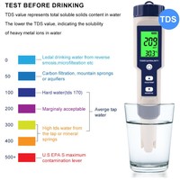 Testeur de pH pour l'aquaculture marine, testeur de salinité portable, stylo testeur de salinité, testeur de sel pour l'eau de mer