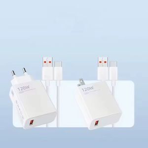 Mobile Phone Charger Block 120W Quick Charging US/EU/UK <b>Socket</b> 6A Type C Cable <b>USB</b> Wall Charger - Product Image 6