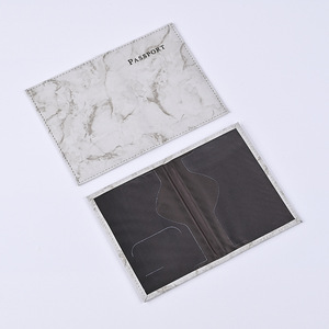 PU Leather <b>Passport</b> Holder Card <b>Bag</b> Marble Pattern Sleeve Multi-card Large Capacity - Product Image 2