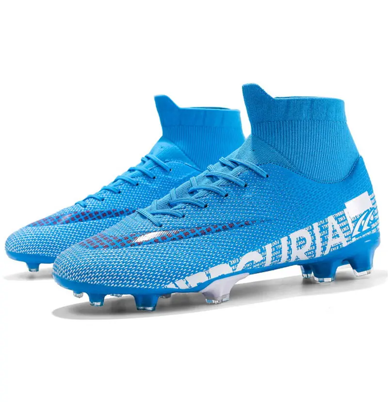 make your own High-top men's football shoes youth training student foot boots sports soccer shoes