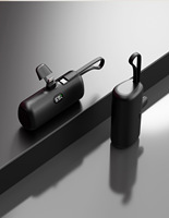 Mini Cargador Portátil de 5000mAh con Soporte para Teléfono, Entrada/Salida Tipo C, Batería Externa con Salida de 10W para iPhone
