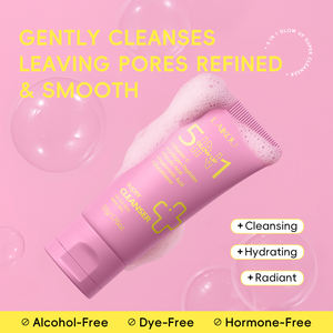 LAIKOU 5 en 1 Limpiador Facial Iluminador con Vitamina C, Péptidos de Colágeno, Ácido Ferúlico, Ácido Hialurónico y Glutatión en Espuma Cremosa - Product Image 3