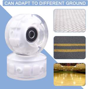 Roda Skateboard <span class=keywords><strong>Roller</strong></span> Skate SeeMore Bearings, Dipasang Empat Lampu, Baris Ganda, Menyala - Product Image 5