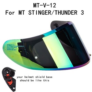 Visière de casque Visière de <span class=keywords><strong>MT</strong></span>-V-12 pour casque <span class=keywords><strong>MT</strong></span> stinger et casque <span class=keywords><strong>MT</strong></span> THUNDER 3 7 couleurs disponibles - Product Image 4