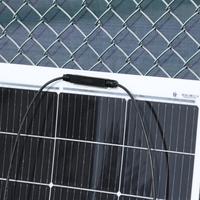 Panneau solaire flexible ultra-fin 100W sans perçage pour l'extérieur des camping-cars