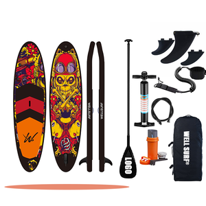 Weihai OEM Manufacture Popular Colorful Design Black <b>Inflatable</b> Stand up PaddleBoard Sup Poker Face-pink <b>Inflatable</b> Stand up Pad - Product Image 2