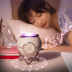 <span class=keywords><strong>Proyector</strong></span> de galaxia láser LED moderno, luz nocturna blanca, música, <span class=keywords><strong>proyector</strong></span> de estrellas inteligente para lámpara de mesa decorativa, Luna con Control remoto - Product Image 4