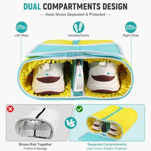 ผ้ากำมะหยี่เชนิลล์ 360 °   ถุงซักรองเท้าแบบใช้ซ้ำได้ ทนทาน 2 in 1 สำหรับเครื่องซักผ้า - Product Image 2