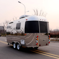 Caravane de voyage remorquable, camping-car, remorque alimentaire pour les voyages en plein air et la vente de nourriture avec configuration personnalisée
