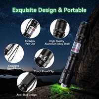 Lampe torche tactique extérieure rechargeable AA en alliage d'aluminium IP65, lumière verte, faisceau longue portée, capuchon étoile, mise au point réglable, USB