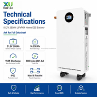 Système solaire hybride XU 16 kWh 51,2 V avec batterie LiFePO4 10-20 kW, BMS intelligent modulaire, IP65, montage mural AC pour stockage d'énergie domestique