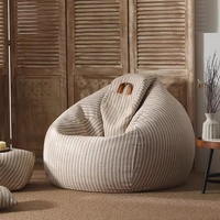 Fauteuil paresseux bean bag - Monoplace - Décontracté - Inclinable - Convertible en lit - Sans cadre - Sans assemblage - Compact - Style tatami - Mini canapé - Chaise longue