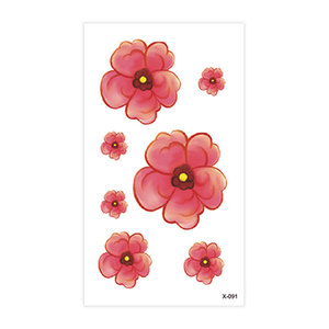 Kleine Tijdelijke Vinger Tatoeages 4 Kleuren Schattige Bloemen Waterdichte Tattoo Sticker Voor Kinderen - Product Image 3