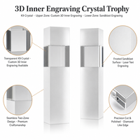 Trofeo de Cristal Personalizado de Alta Gama con Grabado Láser 3D, Foto Grabada en el Interior, Logotipo Grabado Subsuperficial, Regalo al por Mayor