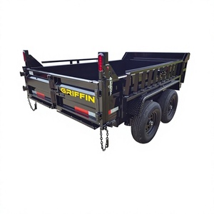Remorque agricole basculante neuve 7' x 20' pour tracteur, avec essieu à engrenages, composants essentiels des pneus, barre de remorquage flexible, garantie 1 an - Product Image 1