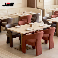Meubles de restaurant sur mesure J2S avec chaises et tables rembourrées pour les projets de restaurants commerciaux modernes