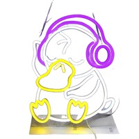 Lampe décorative LED Néon Canard, thème dessin animé mignon, lampe créative pour chambre à coucher, bureau, maison, cadeau pour enfants, lumineuse, étanche IP65