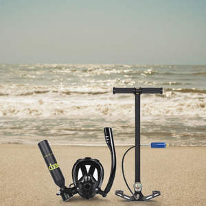 Bouteille de plongée latérale DIDEEP en aluminium 6061 de 0,5 L avec pompe à air haute pression, sac de rangement et corde de sécurité anti-éclatement pour la plongée - Product Image 1