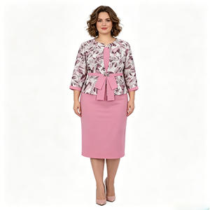 Nouvelle Arrivée : Robe de Soirée en Tissu Brocart avec Manteau, Robe de Cérémonie Haute Couture - Product Image 1