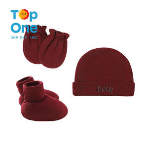 Top One Nouveau-né Chapeaux Chaussettes 100% Coton Bébé Infantile Bonnet Chapeau Gants Ensembles - Product Image 4