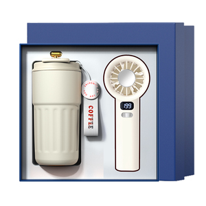 Ventilatori Portatili Ricaricabili con Display Temperatura, Tazza Termica, Set Regalo Promozionale per Agenzie Immobiliari, Uomini e Donne, Lavoratori d'<span class=keywords><strong>Ufficio</strong></span>, Seta - Product Image 4