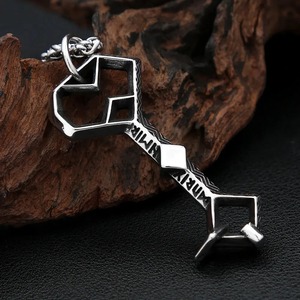 Yunnique-collar con colgante de llave Thorin estilo Hobbit Retro, de acero inoxidable, joyería Punk Hip Hop para hombre, regalo - Product Image 4