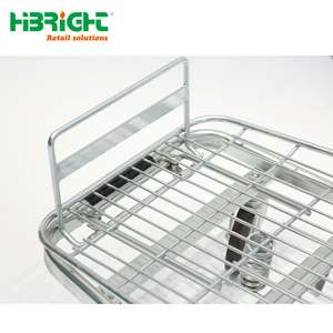 Highbright Heavy-Duty Retail <b>Trolley</b> with Large <b>Platform</b> and Basket Combo - Product Image 6