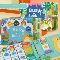 Grenzüberschreitendes Frühbildungs-Cartoon-Aufkleberbuch Pädagogisches Kinderspielzeug DIY-Bastelset Wiederverwendbares Buch Bilderbücher