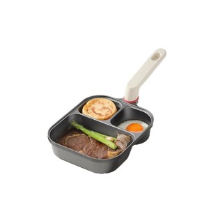 Titanium 3 In 1 Frying Pan Nonstick Square Breakfast Pan For Egg Meat And Vegetables - Product Image 3