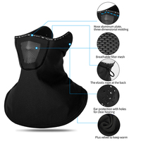 WEST BIKING Masker Balaclava Bersepeda Musim Dingin Berbahan Fleece Hangat, Penutup Setengah Wajah, Anti Angin, Pelindung Telinga, Penutup Leher Panjang, Masker Sepeda Ski
