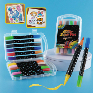 Set di 12 Pennarelli Glitterati GP a Doppia Punta, Pennarelli Acrilici Brillanti per Disegno Bambini e Fai-da-Te - Product Image 1