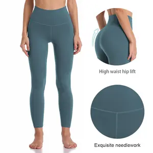 Leggings di yoga di sport di usura di forma fisica e di Yoga di sollevamento dell'anca della vita alta dello spandex di Nylon addensato all'ingrosso