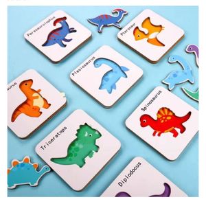 Juguetes Educativos Creativos para Preescolar 2025, Tarjetas con Imágenes de Animales Salvajes, Rompecabezas de Asociación Cognitiva - Product Image 1