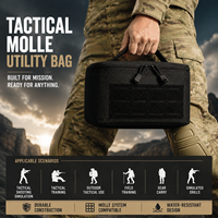Pochette tactique personnalisée avec logo, sac utilitaire Molle, durable, imperméable avec fermeture éclair pour la chasse en plein air, le tir, la randonnée, le camping