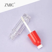 Tubos de Brillo Labial de 4.5ml, Diseño Atractivo, Tubo de Plástico con Tapa Rosa de 5.5ml para el Mercado Juvenil