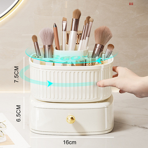 Chuyên nghiệp mỹ phẩm phụ nữ mỹ phẩm Công cụ làm đẹp PET + ABS du lịch tùy chỉnh tổ chức Lưu trữ chủ trang điểm bàn chải hộp - Product Image 2