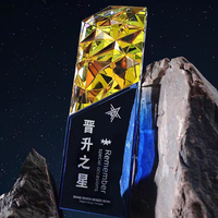 Nouveau trophée en cristal créatif prix annuels personnalisés médaille de compétition du personnel exceptionnel prix d'honneur retraite du siège