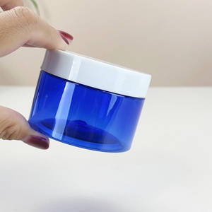 Empty Blue Food Grade PET <b>Plastic</b> 50-250ml Multicapacity Cosmetic <b>Jar</b> for Cream Skin Care Packaging Containers <b>Jar</b> - Product Image 4