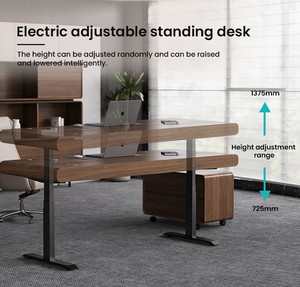Table de bureau exécutive électrique réglable en hauteur, certifiée CE, moderne, en métal, de la marque <span class=keywords><strong>Meetco</strong></span> Factory - Product Image 2