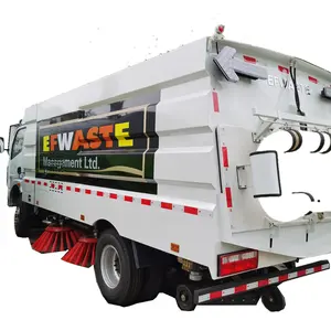 6 wheeler small diesel road cleaning sweeper trucks 7.5m3 for sale