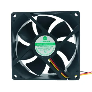 Yofolon üretici özelleştirilmiş 12V 24V DC fırçasız eksenel soğutma fanı su geçirmez IP55 92*92*25mm 12V 3000rpm DC soğutma fanı