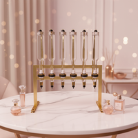 Ensemble de distributeurs de parfum de luxe à 6 bouteilles, présentoir de parfum pour la décoration de magasin