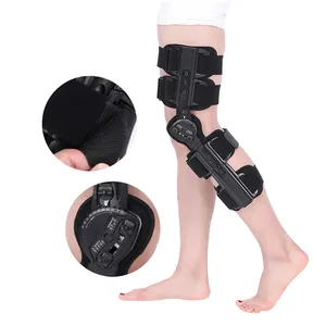 Soporte de estabilización de rótula abierta con bisagras <span class=keywords><strong>laterales</strong></span> <span class=keywords><strong>para</strong></span> inmovilización y rehabilitación de rodilla OA ROM inmovilizador de rodilla soporte de pierna - Product Image 1